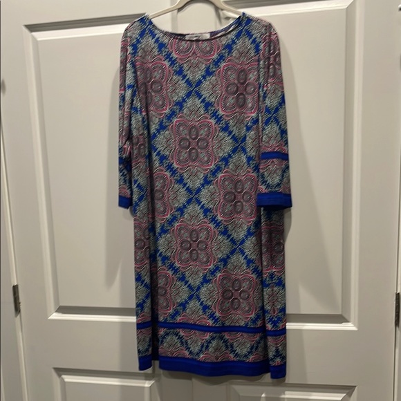 Wisp Blue and Pink Patterned Dress size 18W - Picture 2 of 7
